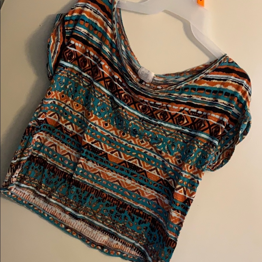 Teal & Orange Crop Top 🤗✨